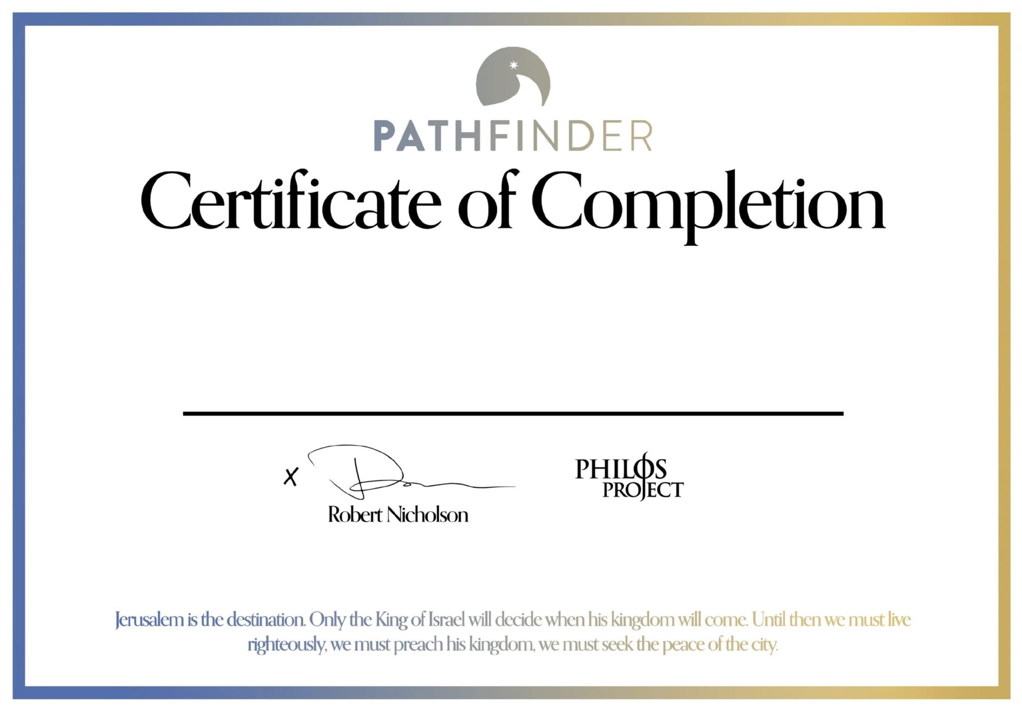 Certificate Archives Pathfinder